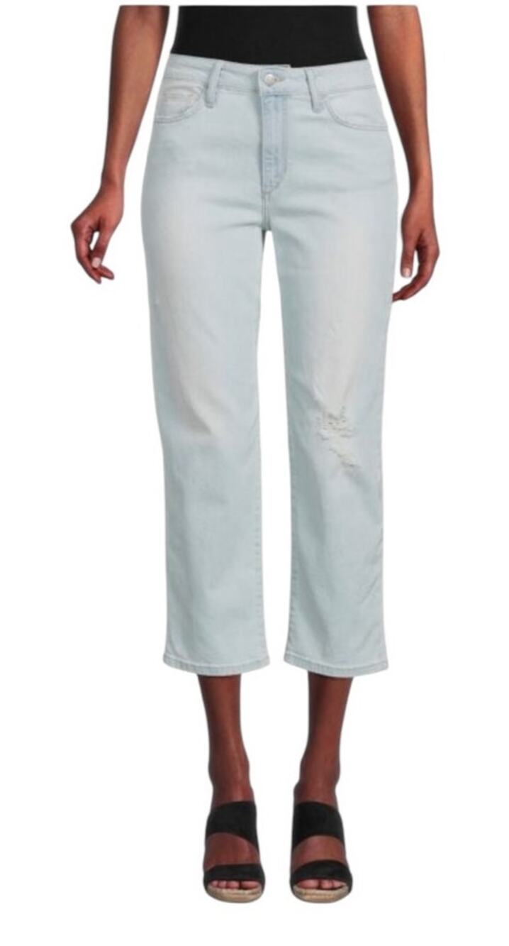Joe's Jeans High Rise Straight 26" crop light blue size 27
